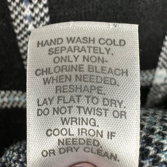 J Jill Sweater Womens 2X Black White Plaid Preppy Career Comfort Neutral Casual - Picture 8 of 12